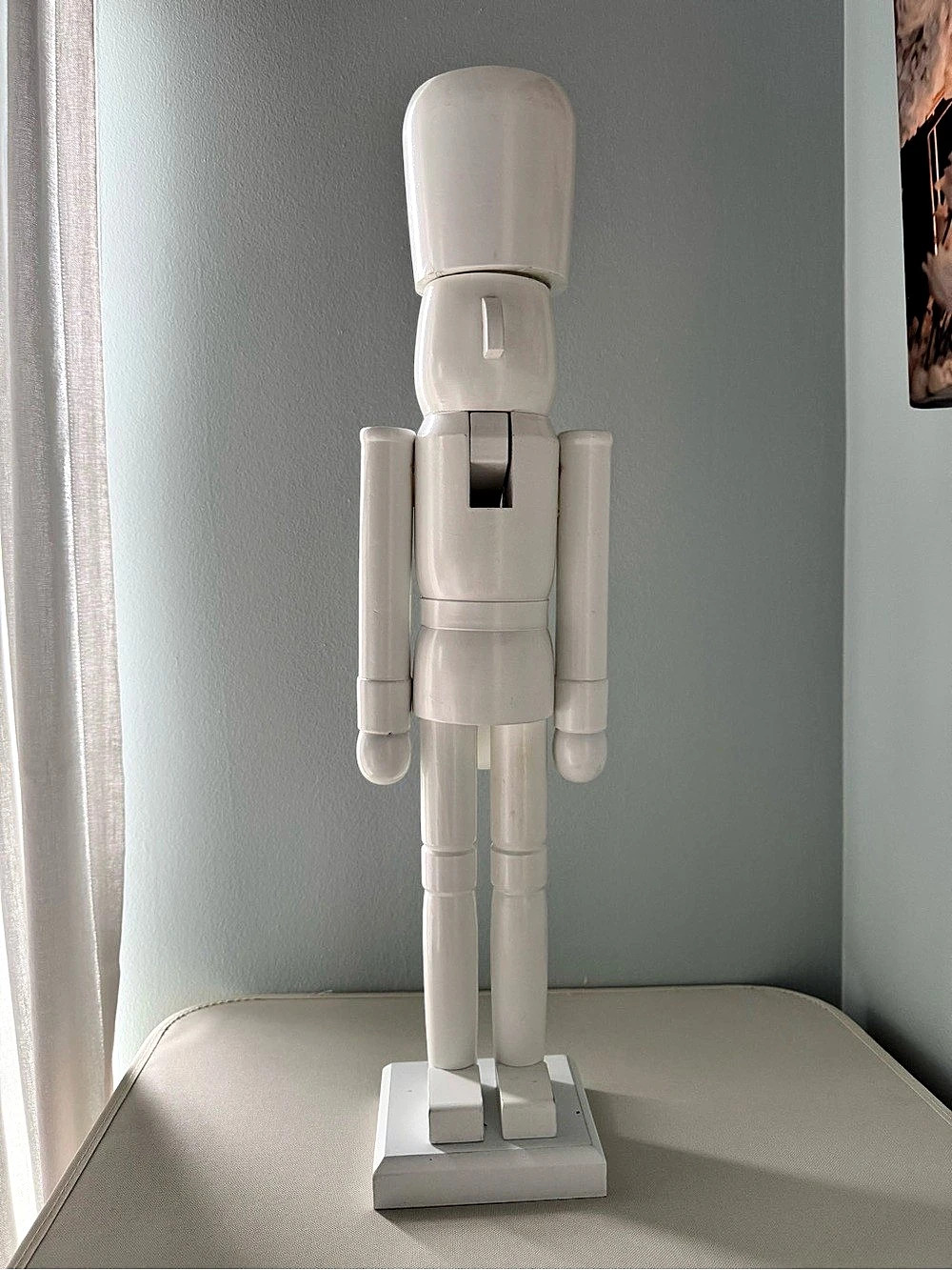 Williams-Sonoma 24-Inch White Wooden Nutcracker Decor